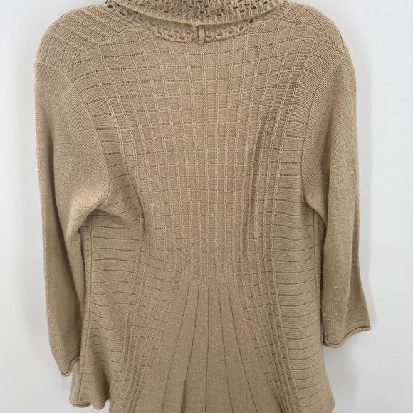 KIM ROGERS BROWN 3/4 SLEEVE CARDIGAN - Picture 2 of 3